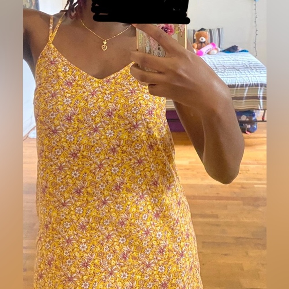 Yellow floral dress